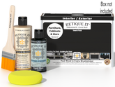 Retique It® Multi-purpose Smooth Finish Kit in classic black, includes wood finish tools and supplies for furniture finishing.