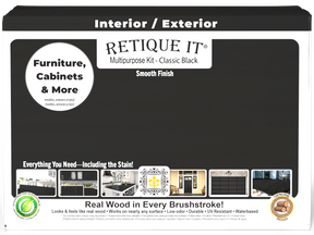 Retique It® Multi-purpose Smooth Finish Kit (Large) in classic black, showing the box front with branding and product details.