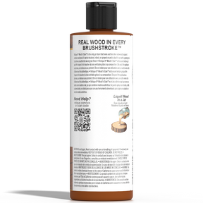 Retique It Liquid Wood Wood'n Stain in 8 oz Cedar bottle, showcasing the stain's rich cedar color and smooth liquid consistency.