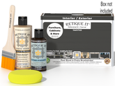 Retique It® Multi-purpose Smooth Finish Kit in charcoal, wood finish kit with brushes and finishing tools for wood projects.