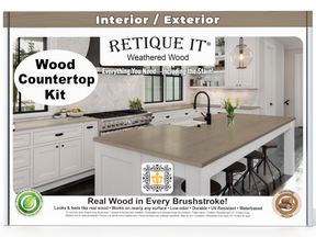 Countertop Kit - Kitchen Island - Weathered Wood