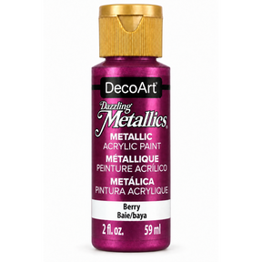 DecoArt Dazzling Metallics Berry acrylic paint, 2 oz bottle