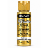 DecoArt Dazzling Metallics Bright Brass acrylic paint, 2 oz bottle