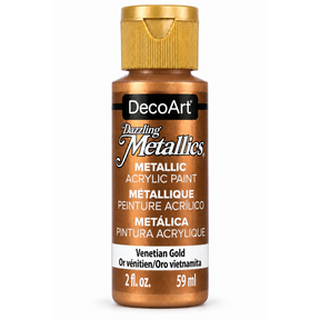 DecoArt Dazzling Metallics Venetian Gold acrylic paint, 2 oz bottle