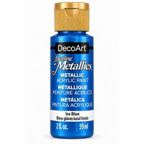 DecoArt Dazzling Metallics Ice Blue acrylic paint, 2 oz bottle