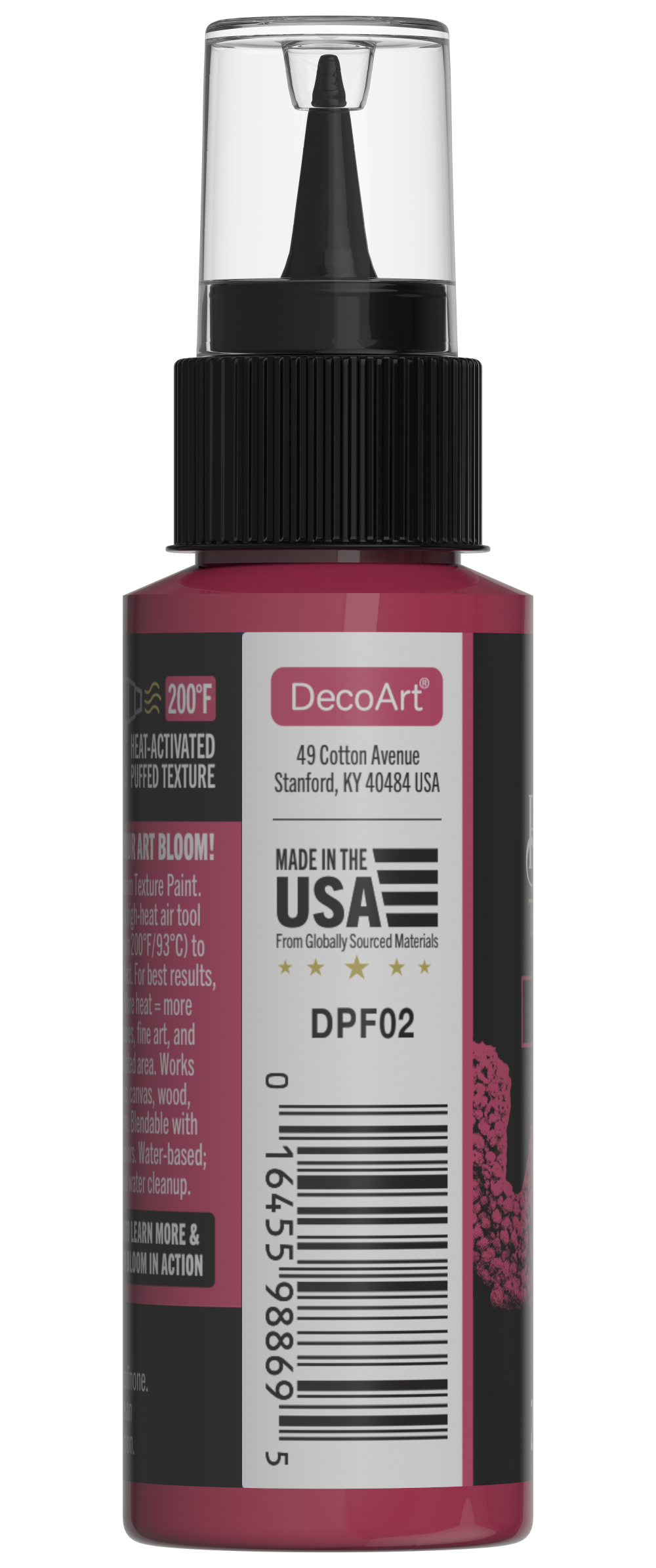 Retique It® Bloom Texture Paint 4pk in Desert Petal, showing the textured paint application on wall surface for a decorative finish.