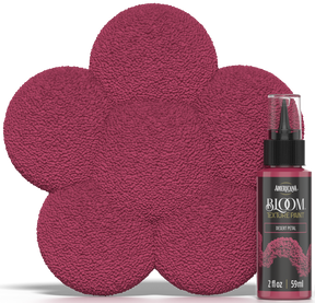 Retique It® Bloom Texture Paint 4-pack in Desert Petal color displayed alongside a color swatch showing textured paint details.