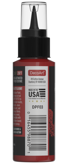Retique It® Bloom Texture Paint 4-pack in Carmine Ember with textured finish, shown on a wall surface for interior decor.