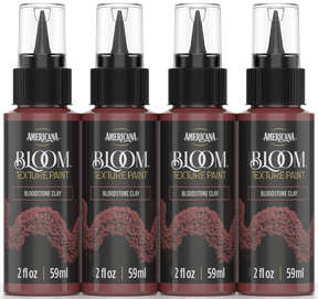 Retique It® Bloom Texture Paint 4-pack in Bloodstone Clay with textured finish, shown in front view on a flat surface.