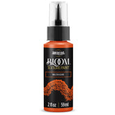 DecoArt Bloom Texture Paint in Molten Ochre, showcasing rich, textured paint swirled on a surface with vibrant ochre color.