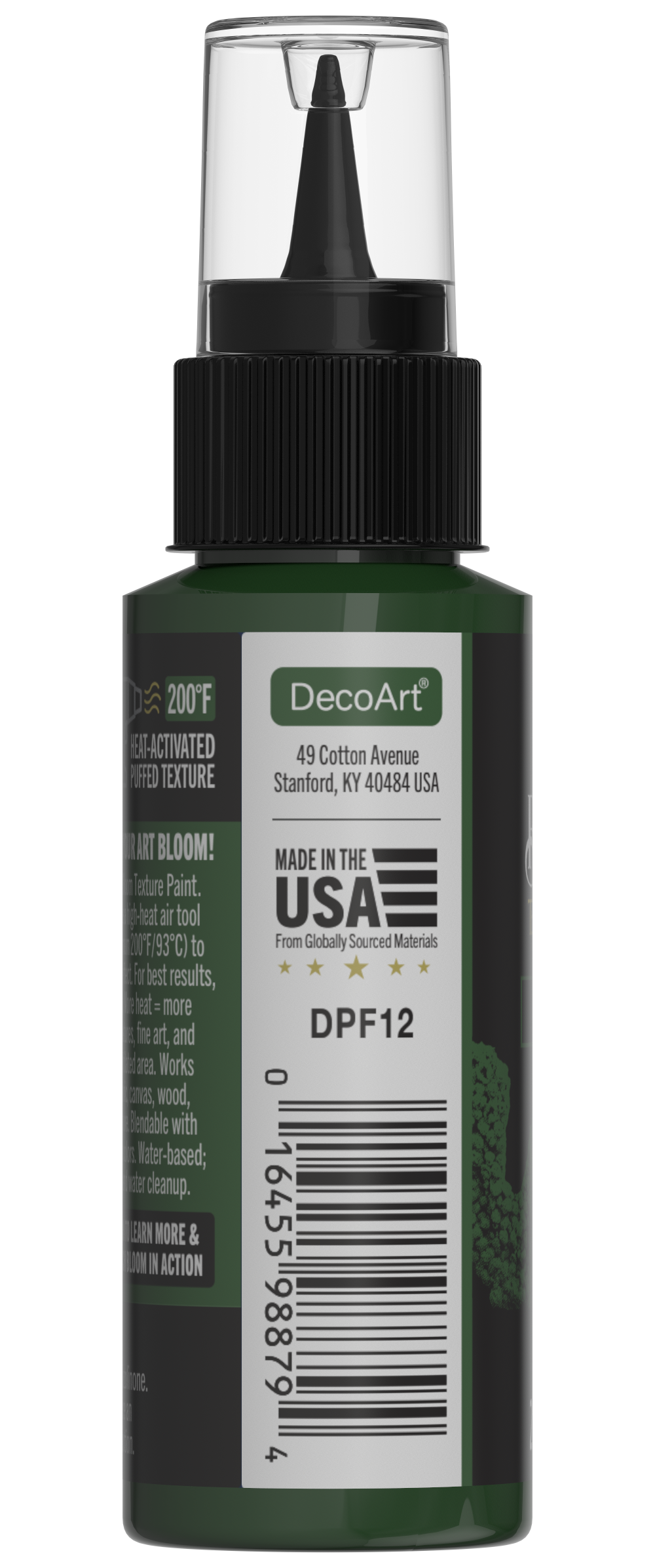Retique It® Bloom Texture Paint 4-pack in Emerald Forest featuring textured paint swatches on a neutral background.