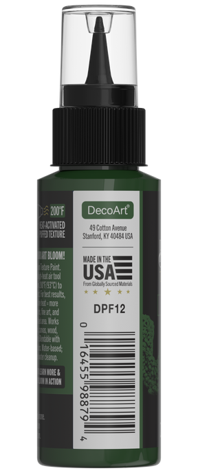 Retique It® Bloom Texture Paint 4-pack in Emerald Forest featuring textured paint swatches on a neutral background.