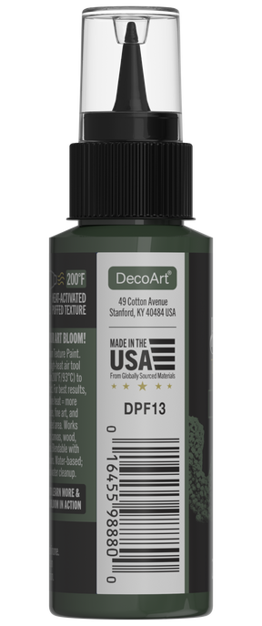 Retique It® Bloom Texture Paint 4-pack in Herbal Stone, showing textured paint cans and sample swatches on a wall.