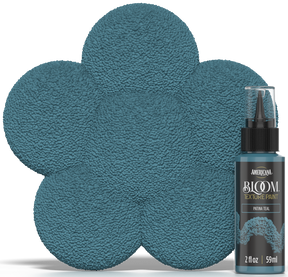 Retique It® Bloom Texture Paint 4-pack in Patina Teal with swatch showing vibrant teal textured finish