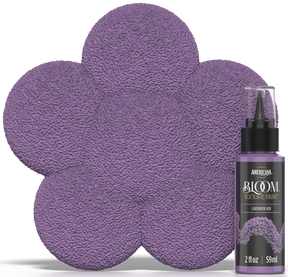 Retique It® Bloom Texture Paint 4pk in Lavender Ash, showing textured paint swatches with a lavender-gray finish.