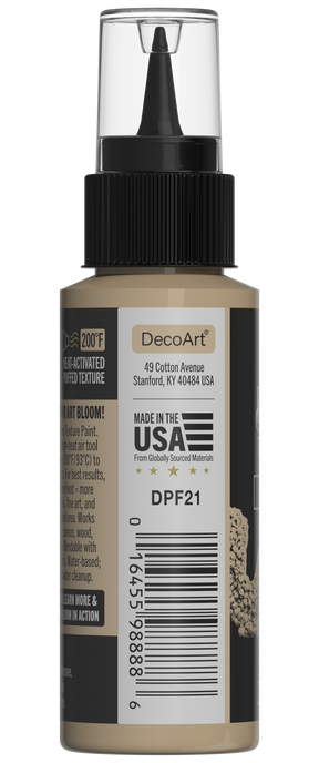 Retique It® Bloom Texture Paint 4pk in Desert Drift with textured finish and color swatches on a sample surface.