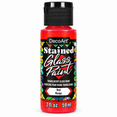 DecoArt Stained Glass Paint in red, 2-ounce bottle