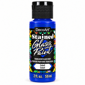 DecoArt Stained Glass Paint in Cobalt, 2 oz bottle