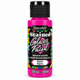 DecoArt Stained Glass Paint in magenta, 2 oz bottle