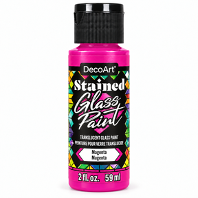 DecoArt Stained Glass Paint in magenta, 2 oz bottle