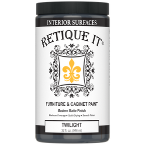 Retique It Furniture & Cabinet Paint in Twilight, 32 fl. oz. container with a black lid.