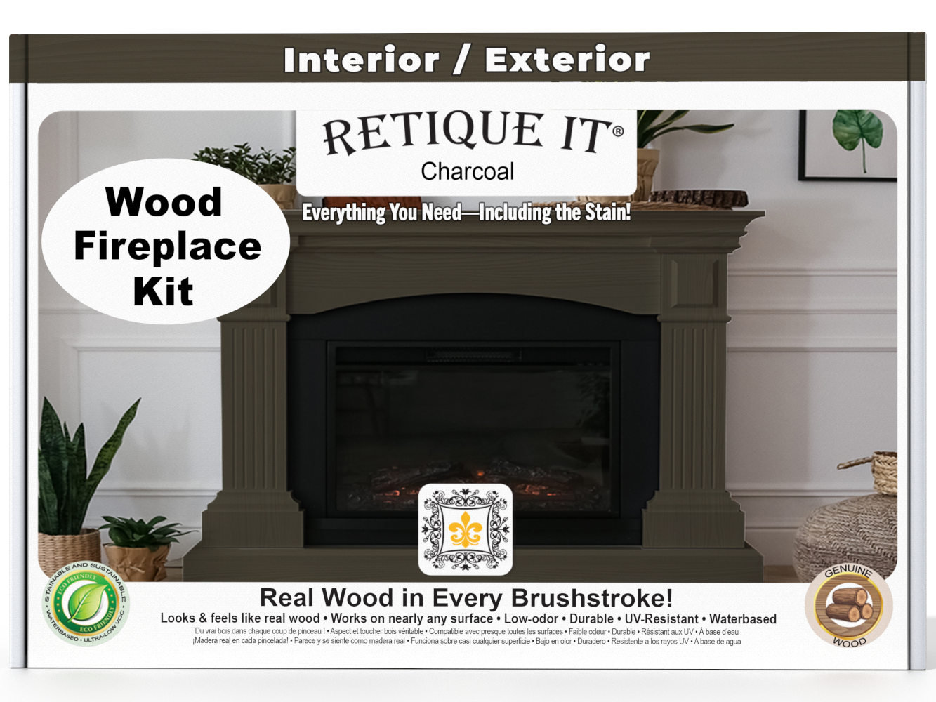 Fireplace Wood'n Finish Kit (Full Fireplace) - Charcoal