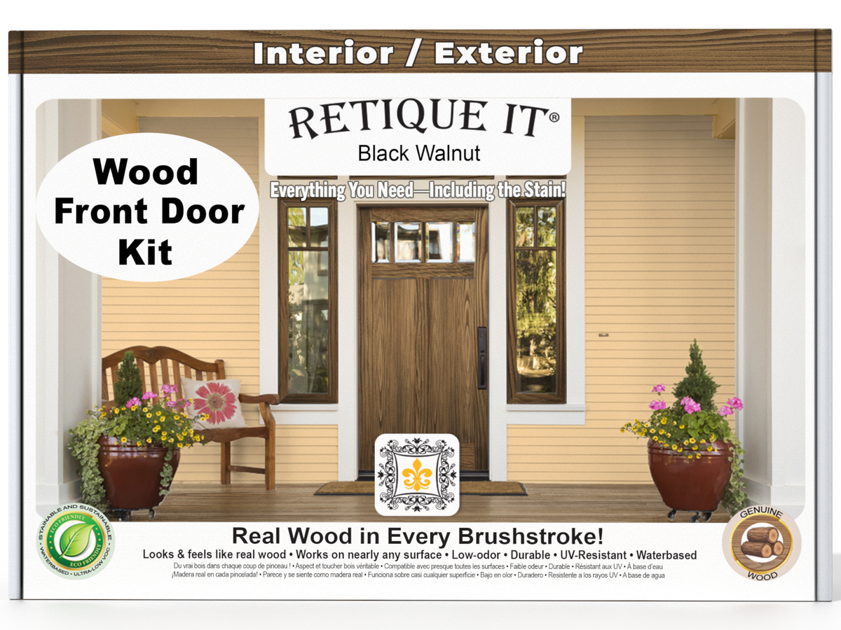 Wood'n Finish Front Door Kit - Black Walnut