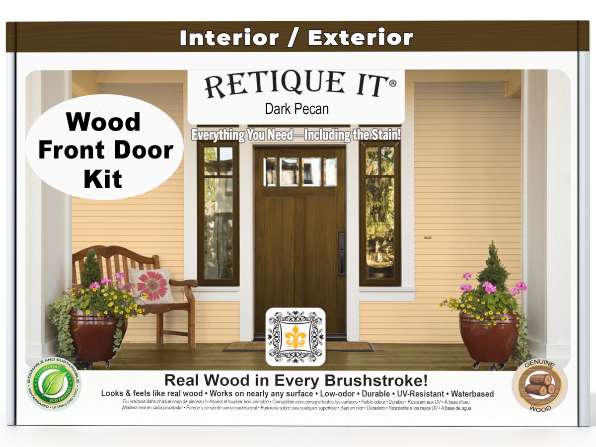 Wood'n Finish Front Door Kit - Dark Pecan