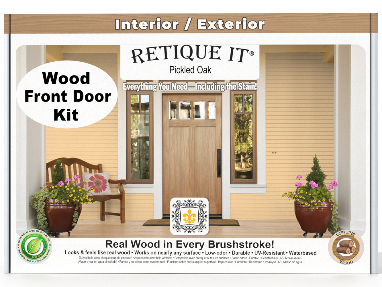 Wood'n Finish Front Door Kit - Pickled Oak