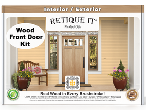 Wood'n Finish Front Door Kit - Pickled Oak