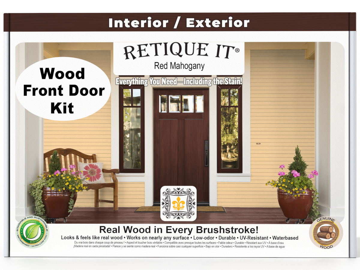 Wood'n Finish Front Door Kit - Red Mahogany