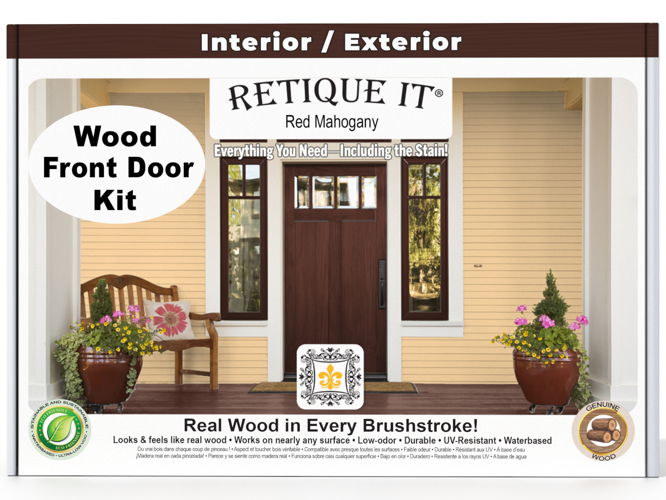 Wood'n Finish Front Door Kit - Red Mahogany