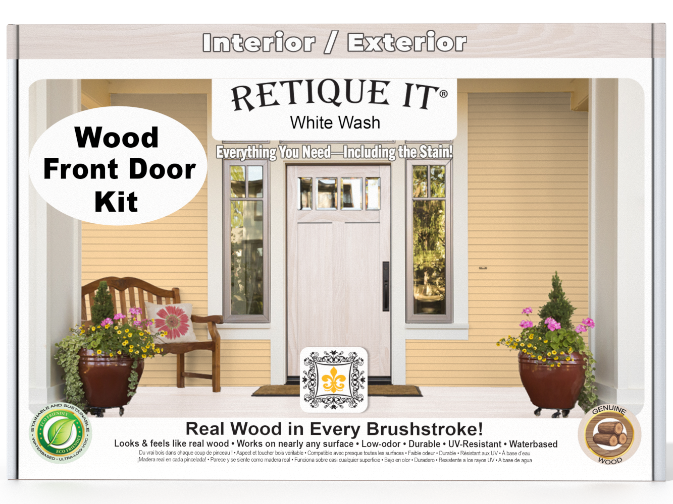Wood'n Finish Front Door Kit - White Wash