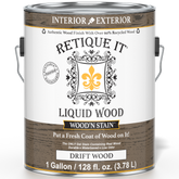 Retique It Liquid Wood Wood'n Stain in Drift Wood color, 128 oz, showing the front label and product container.