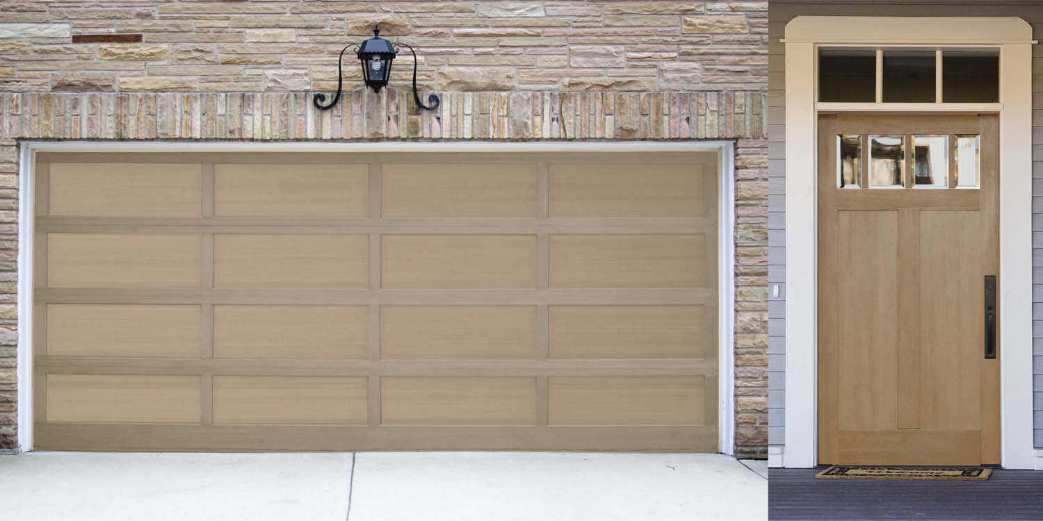 Wood'n Door Smooth Finish Kit (Front & Garage Door) - Weathered Wood