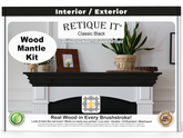 Fireplace Mantel Wood'n Finish Kit - Classic Black