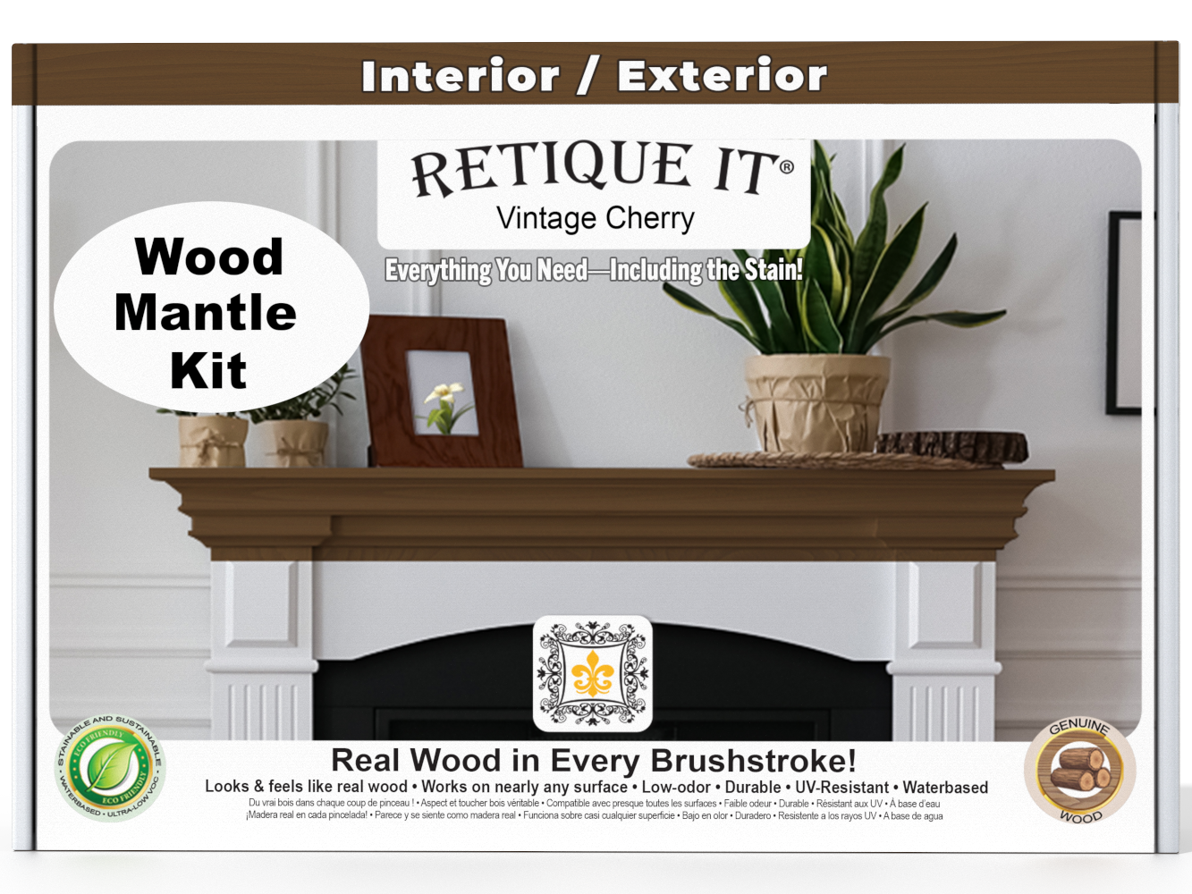 Fireplace Mantel Wood'n Finish Kit - Vintage Cherry