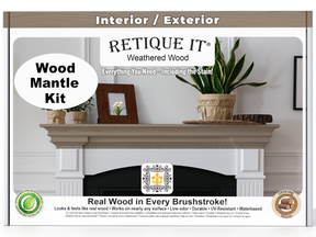 Fireplace Mantel Wood'n Finish Kit - Weathered Wood