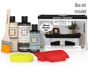 Fireplace Mantel Wood'n Finish Kit - Classic Black