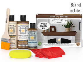 Fireplace Mantel Wood'n Finish Kit - Dark Oak