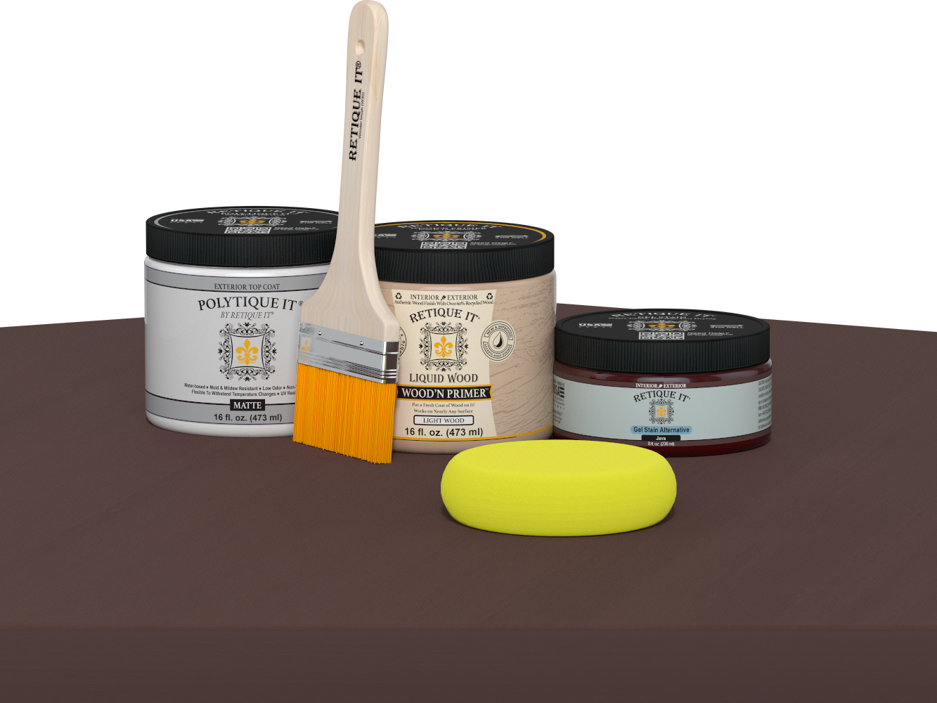 Wood'n Door Smooth Finish Kit - Java — Matte kit contents
