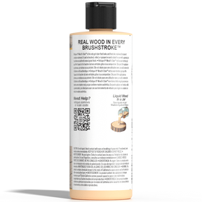 Liquid Wood Wood'n Stain in Pickled Oak by Retique It, 8 oz bottle, showcasing the stain's rich pickled oak color and applicator.