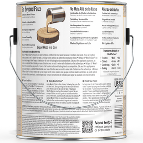 Liquid Wood Wood'n Stain in Pickled Oak by Retique It, 128 oz, showing the stain color and container for wood finishing.