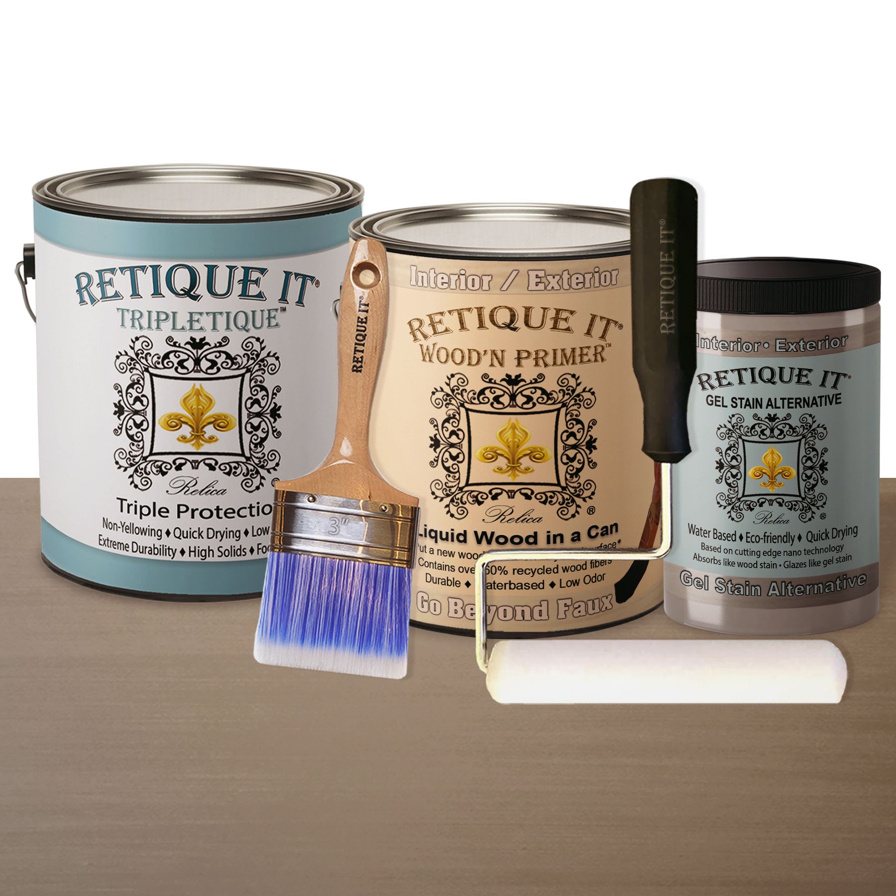 Multi-purpose Smooth Finish Kit (4x Lg) - Weathered Wood - Interior Top Coat