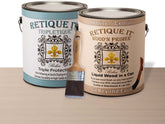 Retique It Bare Wood Kit with four large natural wood panels, satin finish, no stain, for interior top coat application