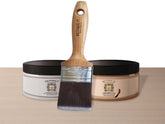 Retique It Bare Wood Kit with exterior satin top coat, showing unstained wooden surface ready for finishing.