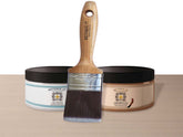 Retique It Bare Wood Kit with interior satin top coat, showing unfinished wood surfaces ready for staining and finishing.