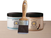 Retique It Bare Wood Kit (Med) interior top coat in satin finish, showing wood surface ready for staining or finishing.