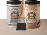 Large Bare Wood Kit by Retique It with interior top coat in satin finish, showcasing natural wood surface without stain.