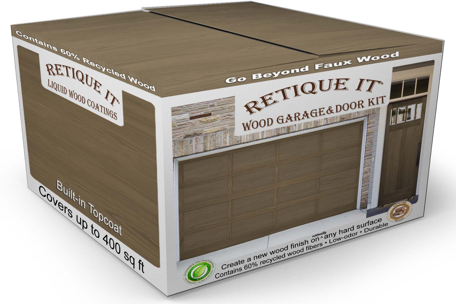 Wood'n Door Smooth Finish Kit (Front & Garage Door) - Black Walnut